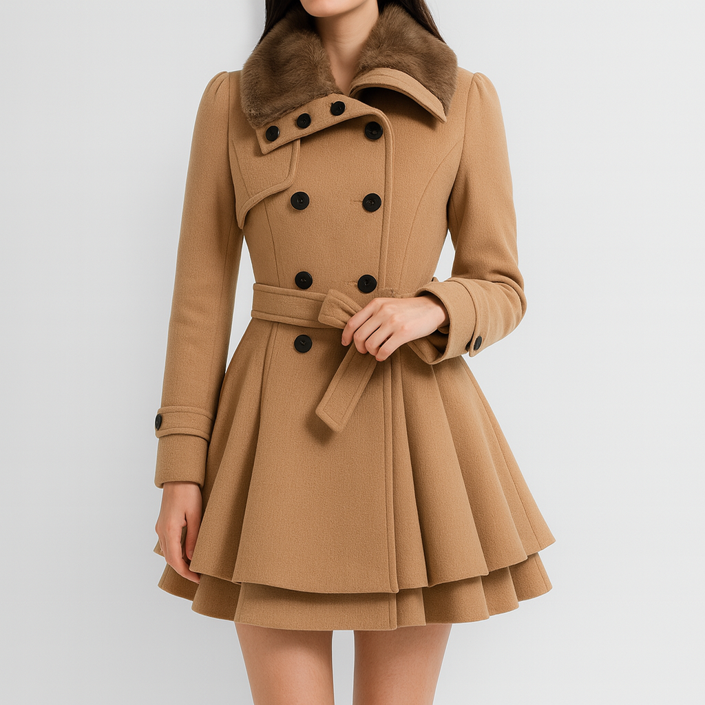 Amanda Belted Wool Coat