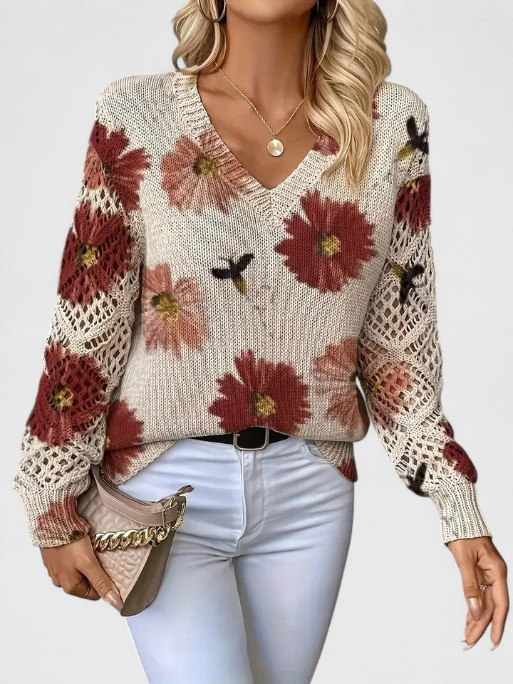 Annelies™ | Elegant Floral Pattern Sweater