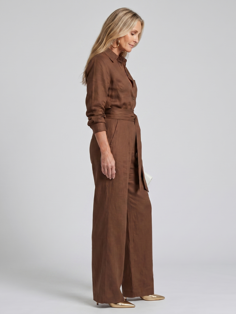 Jovie | Elegant Long Sleeve Wide Leg Jumpsuit