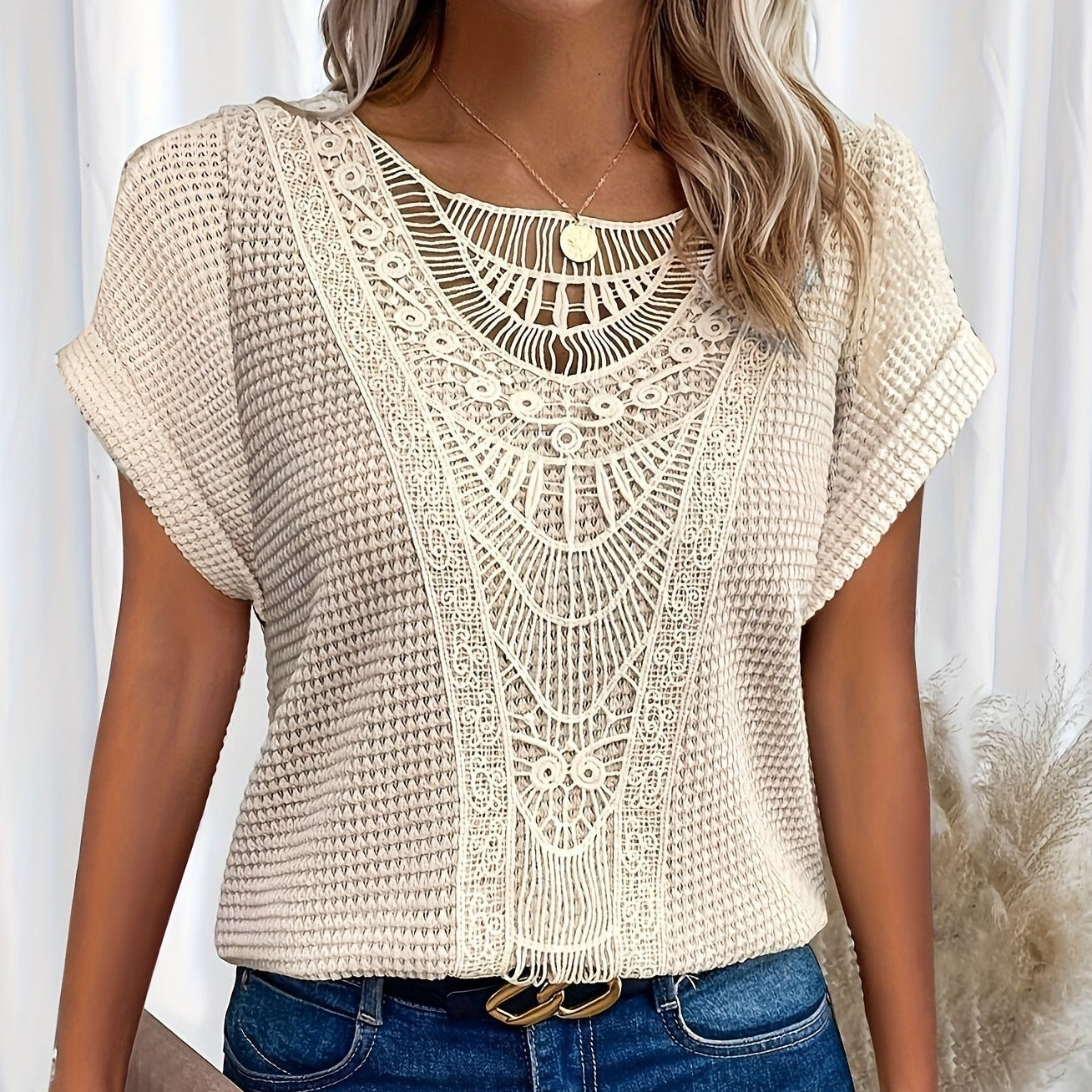 Flora™ | Detailed Knitted Top