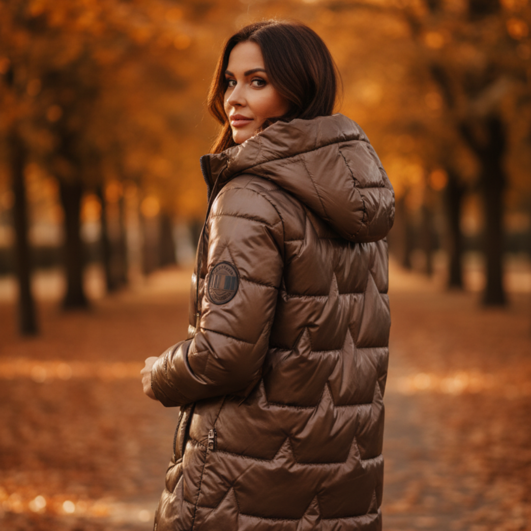 Vélin™ | Frosina Long Puffer Jacket with Hood