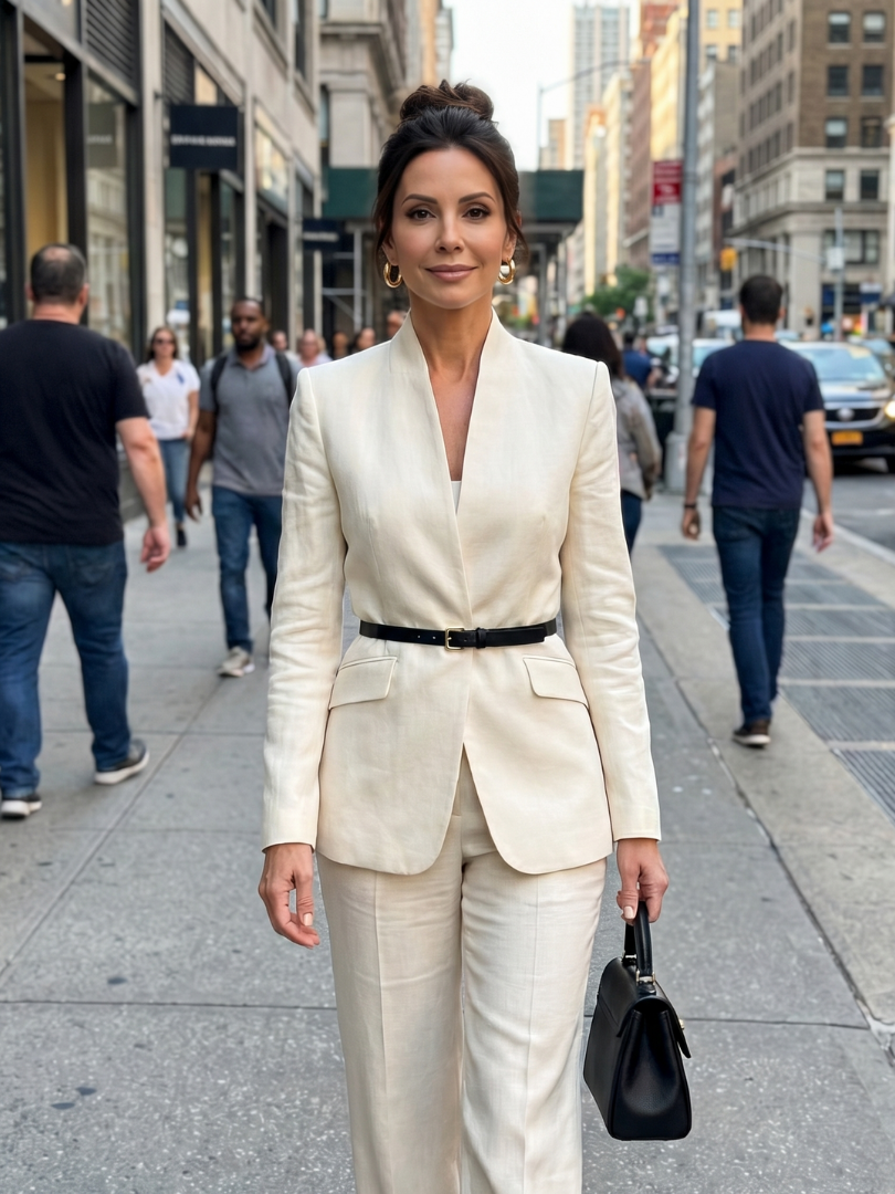 Delta | Elegant Tailored Suit with Structured Stand Collar
