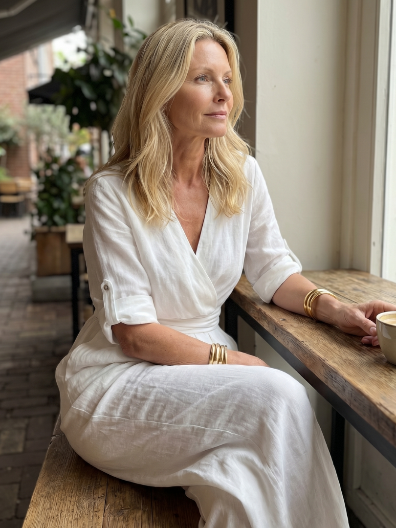 Wanda | Elegant Cross-Front Wide-Leg Jumpsuit
