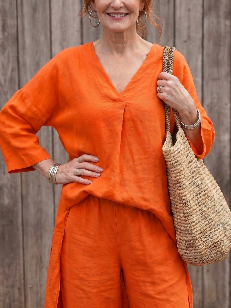 Onyx | Elegant Tunic and Wide Leg Pant Ensemble