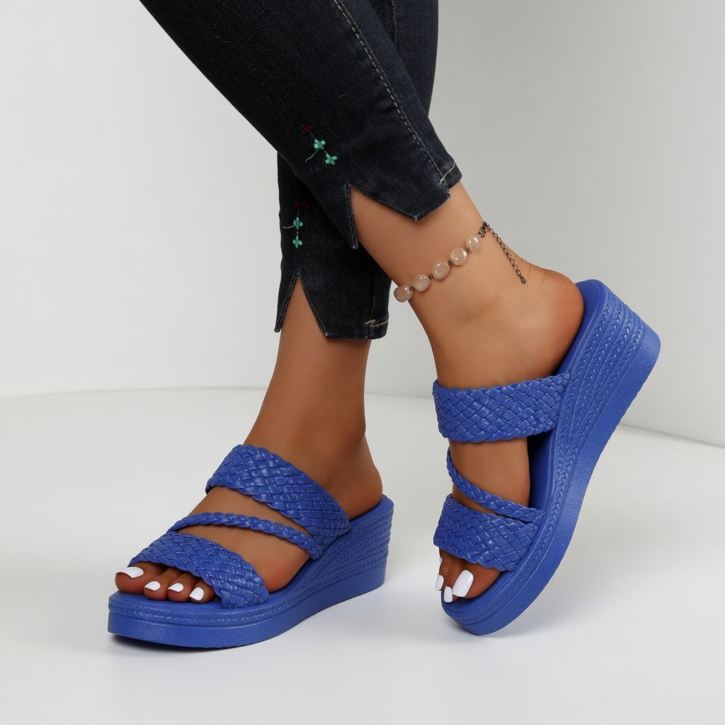 Hysoria - Women's Wedge Sandals with Braided Cross Straps