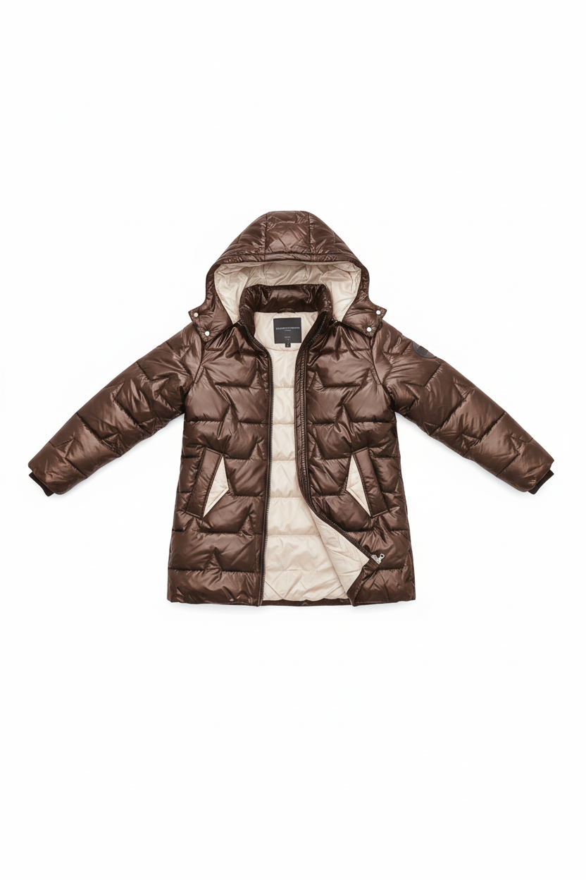 Vélin™ | Frosina Long Puffer Jacket with Hood