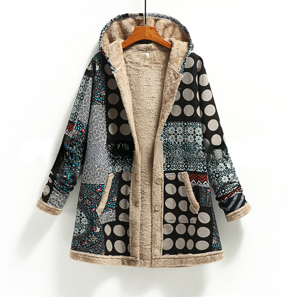 Giuliana Cozy Patchwork Fuzzy Jacket