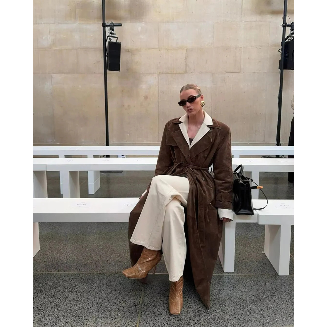 Maren Suede Luxe™ | Suede trenchcoat met Riem