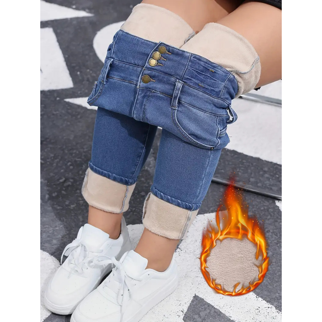 SlimWarm | High-Waist Winter Jeans met Fleece