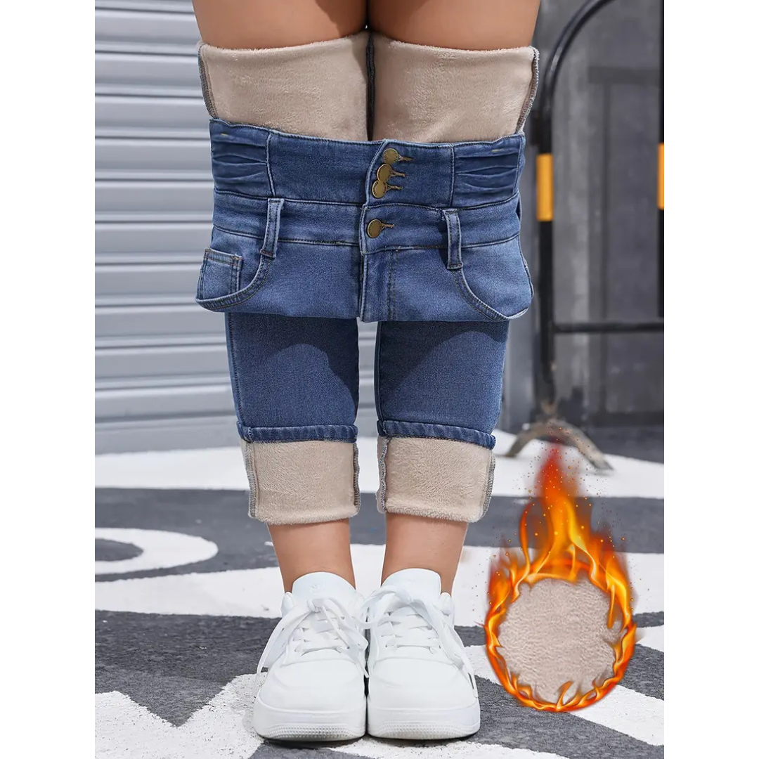 SlimWarm | High-Waist Winter Jeans met Fleece