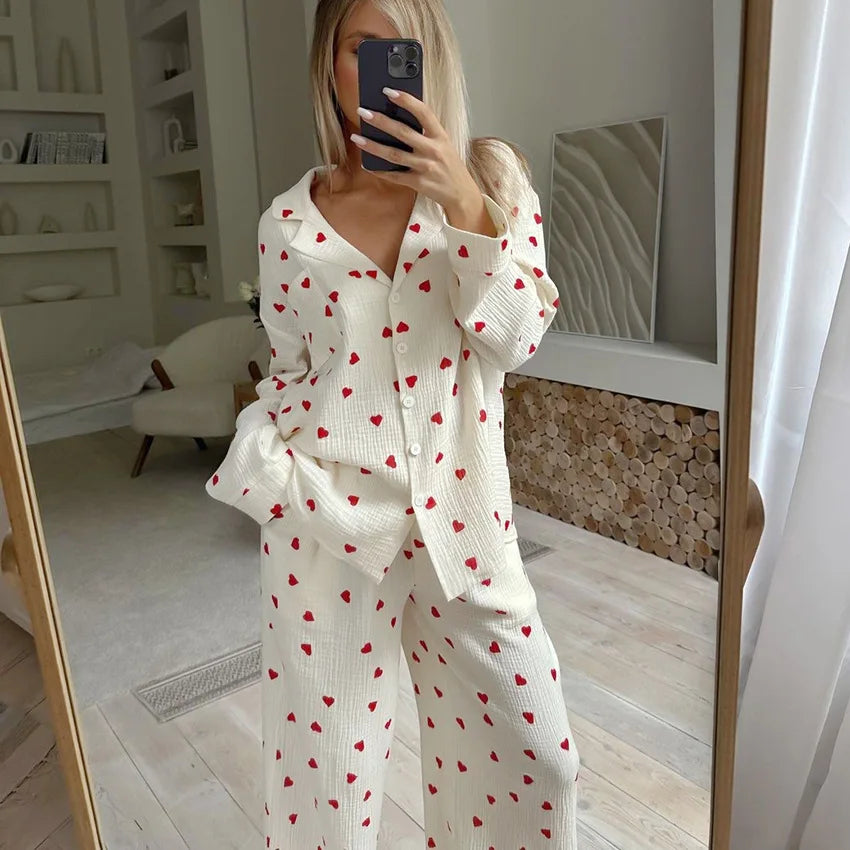 Maura | Heart Pyjama Set