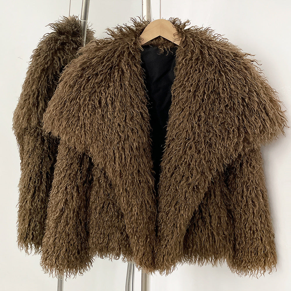 Sofia Amoretti Plush Curl Faux Fur Jacket