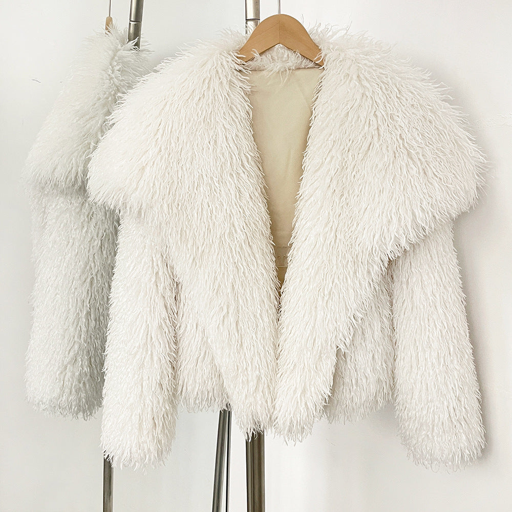 Sofia Amoretti Plush Curl Faux Fur Jacket