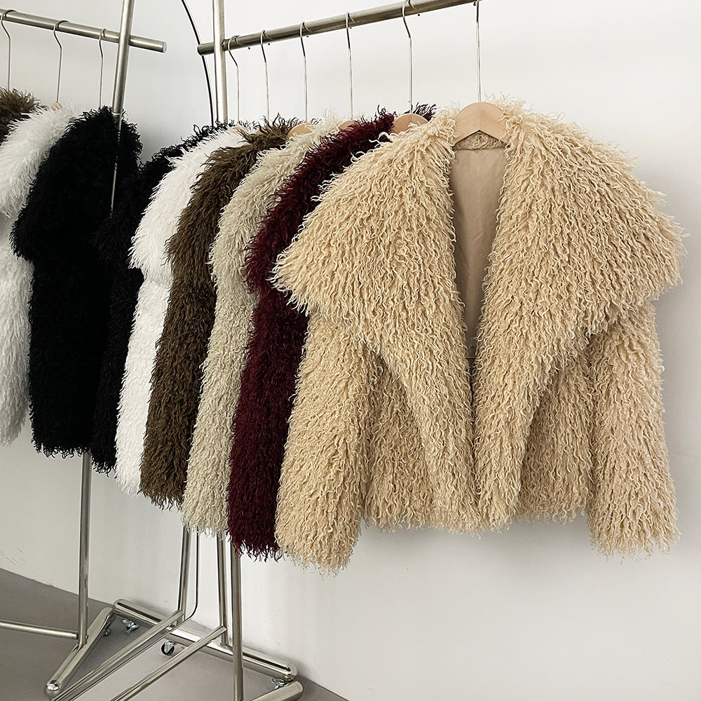 Sofia Amoretti Plush Curl Faux Fur Jacket