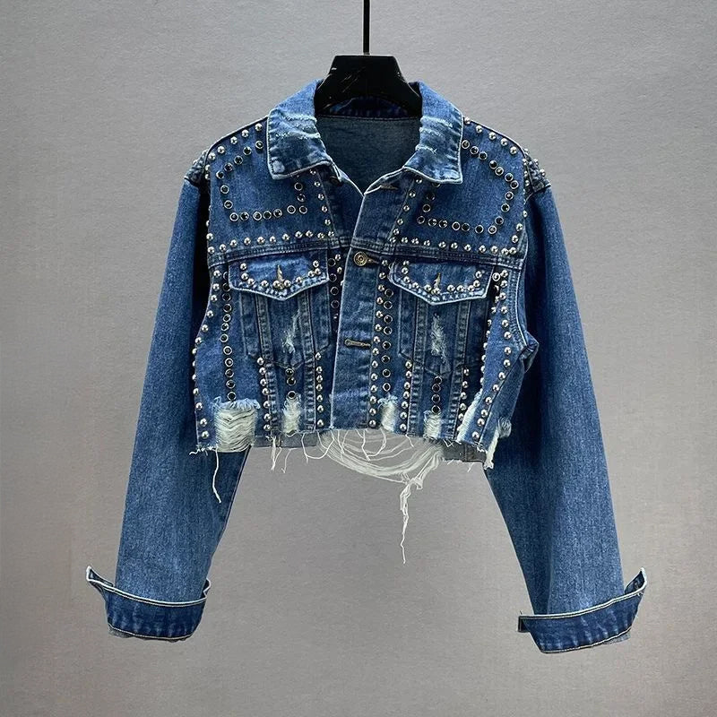 Studded Denim Jacket by Sofia Amoretti