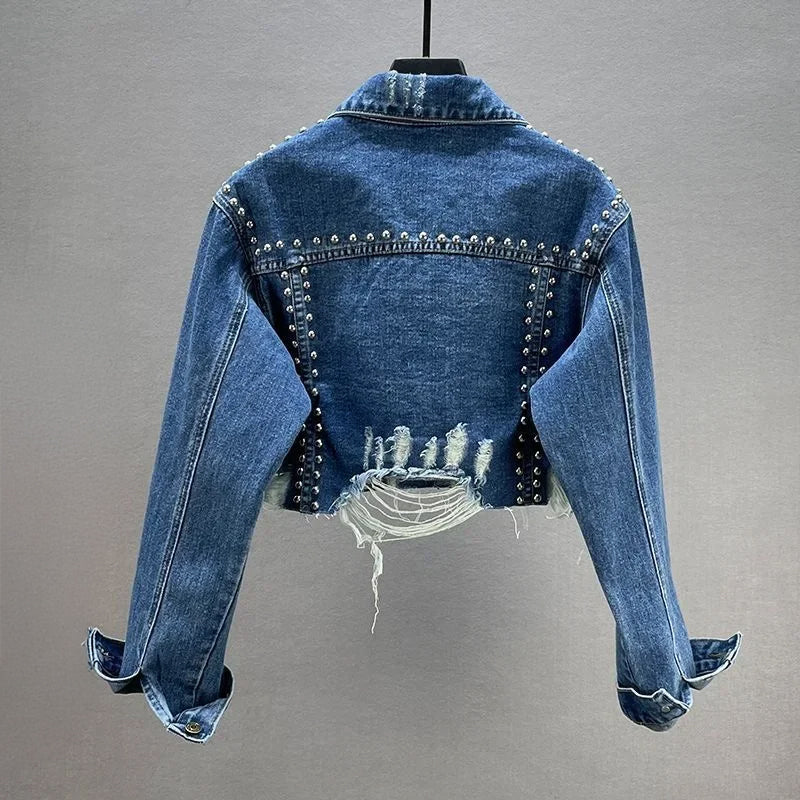 Studded Denim Jacket by Sofia Amoretti