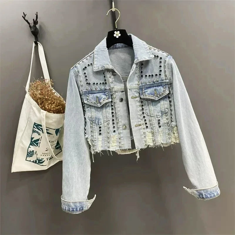 Studded Denim Jacket by Sofia Amoretti