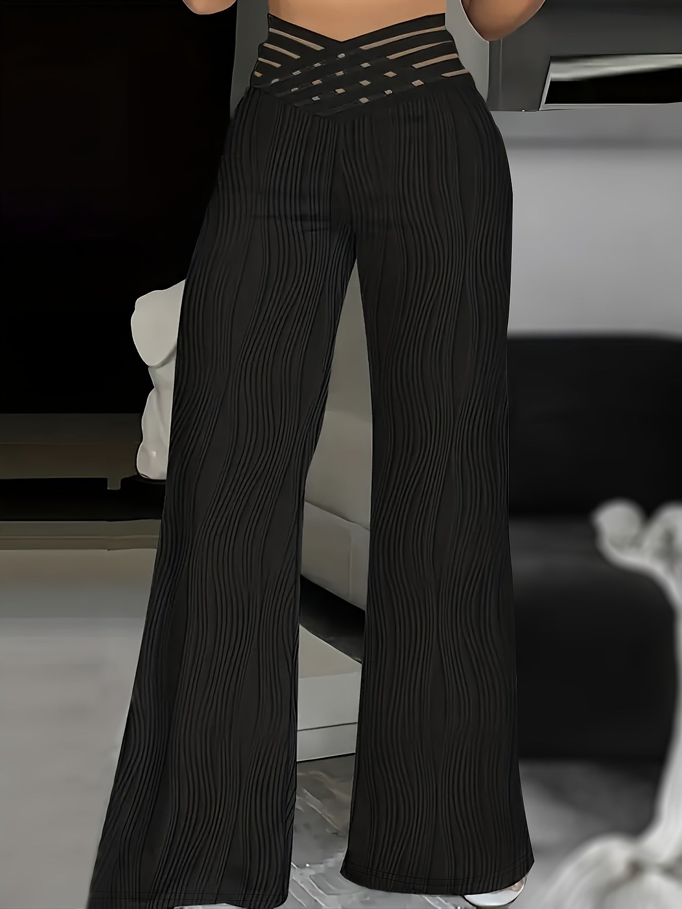Emy - High Waist Crisscross Trousers