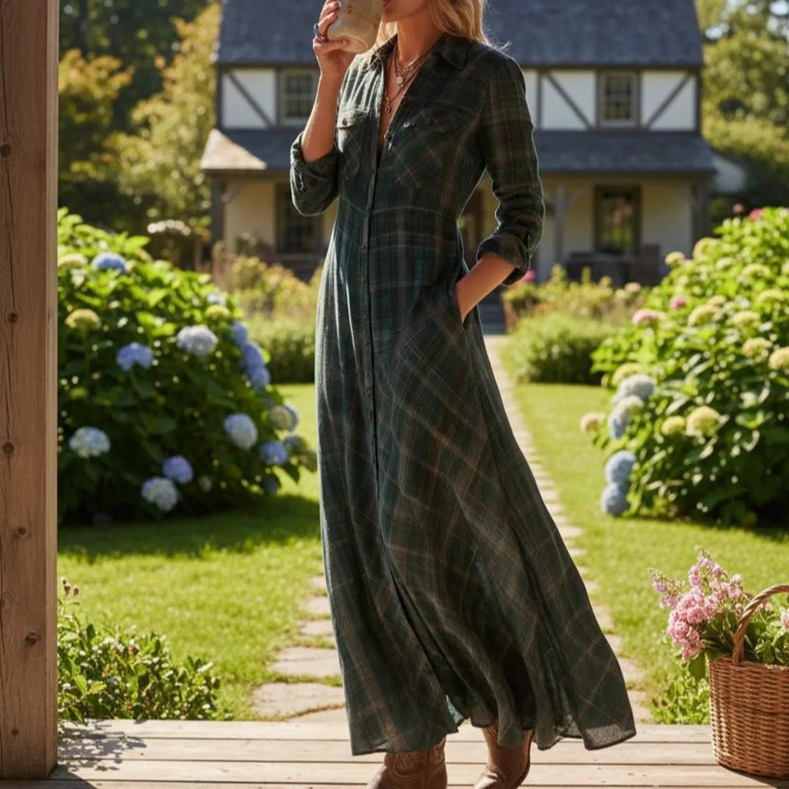 Vélin™ | Timeless Maxi Shirt Dress