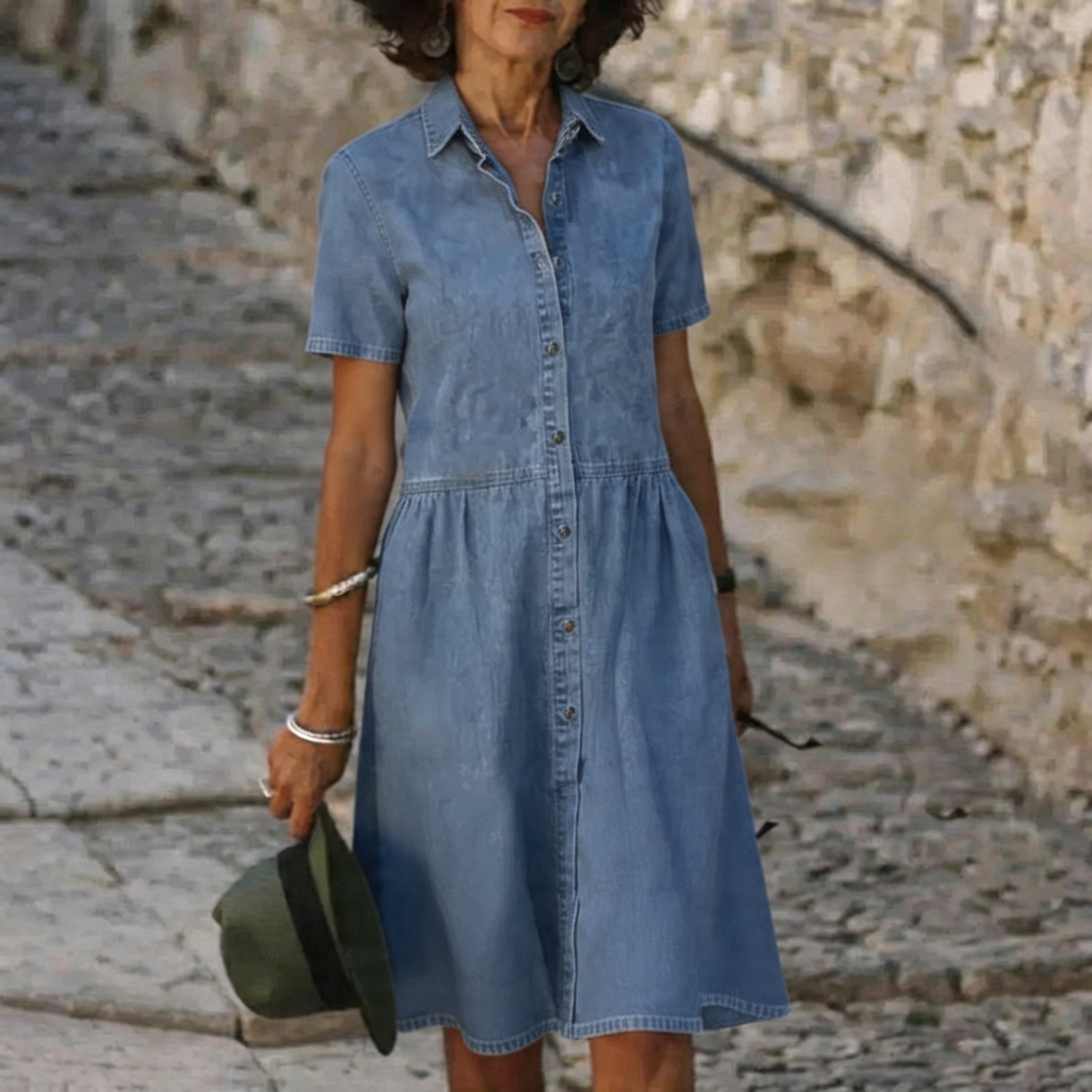 Aada™ - Effortless Denim Dress