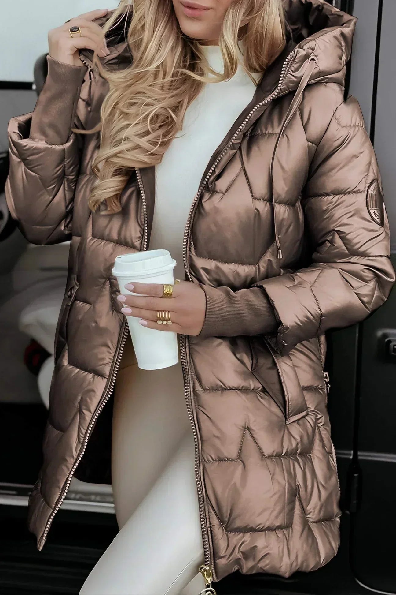 Vélin™ | Frosina Long Puffer Jacket with Hood