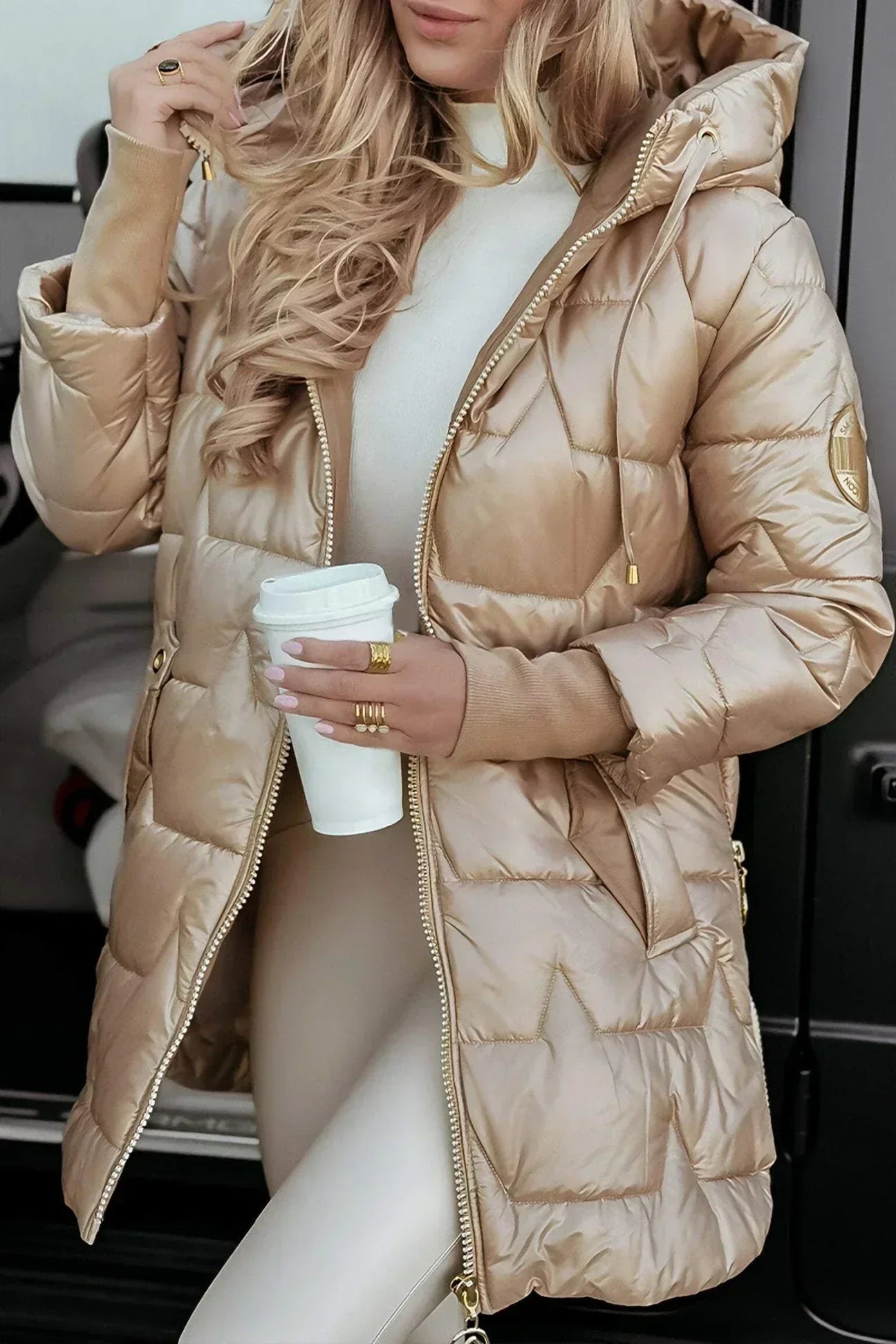 Vélin™ | Frosina Long Puffer Jacket with Hood