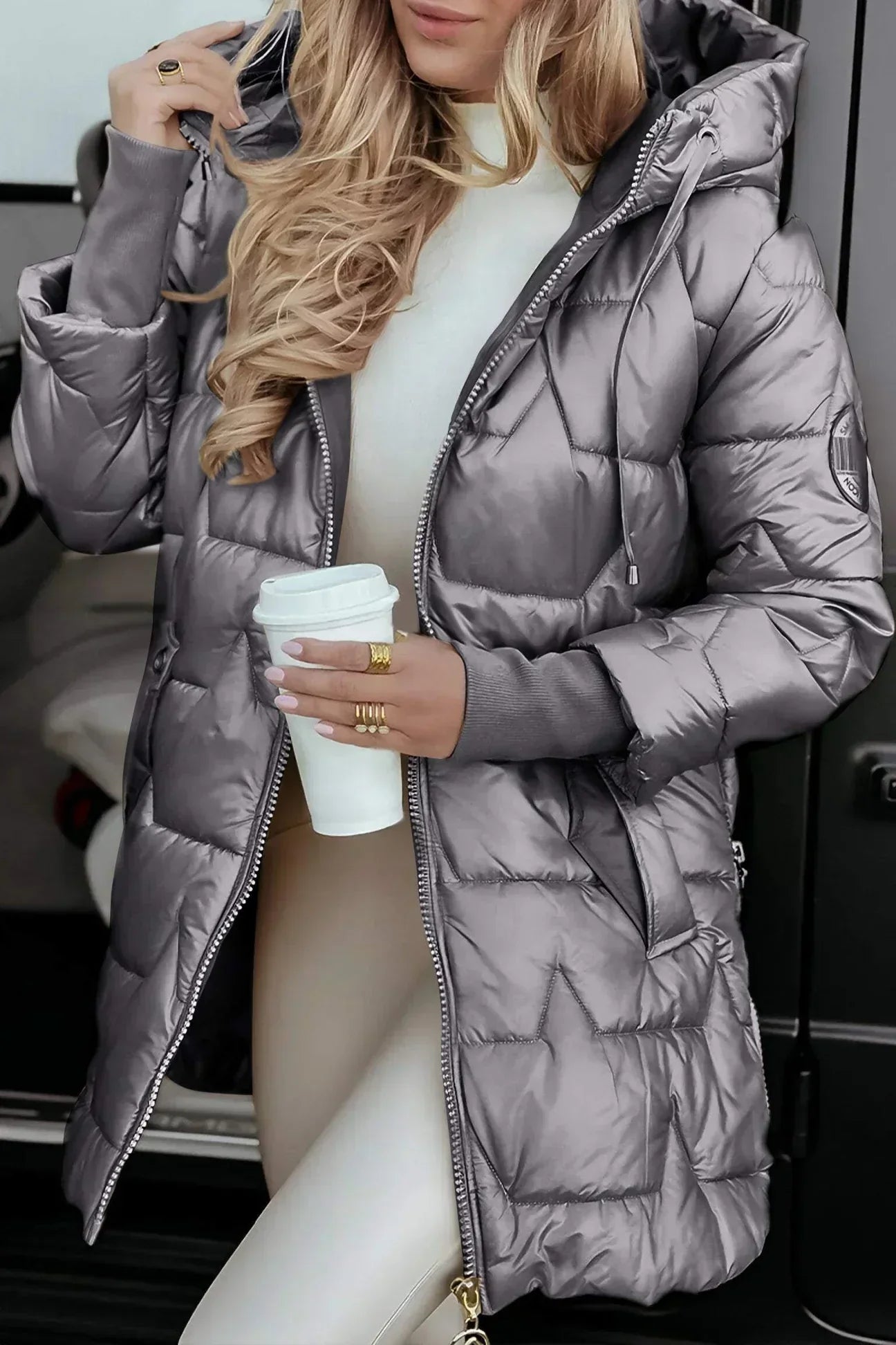 Vélin™ | Frosina Long Puffer Jacket with Hood
