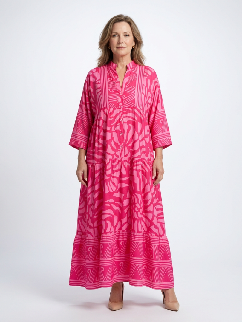 Marielle | Elegant Button-Front Midi Dress