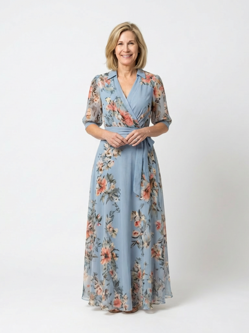 Elowen Floral V-Neck Maxi Dress