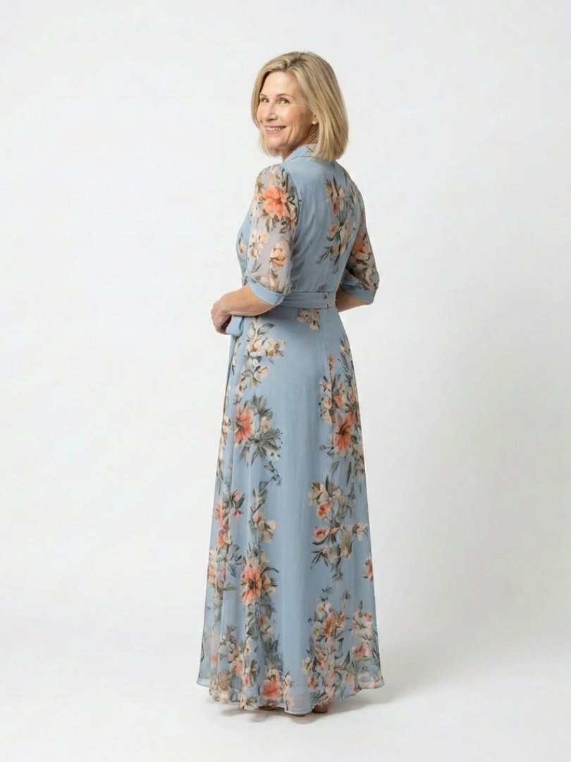Elowen Floral V-Neck Maxi Dress