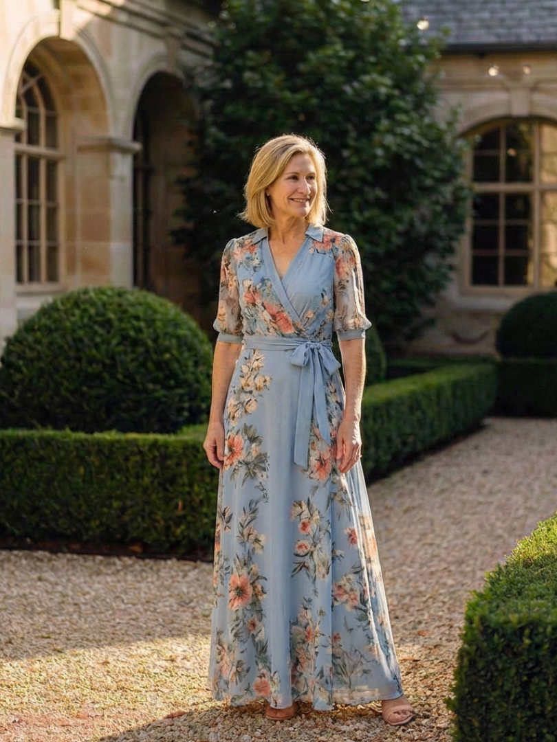 Elowen Floral V-Neck Maxi Dress