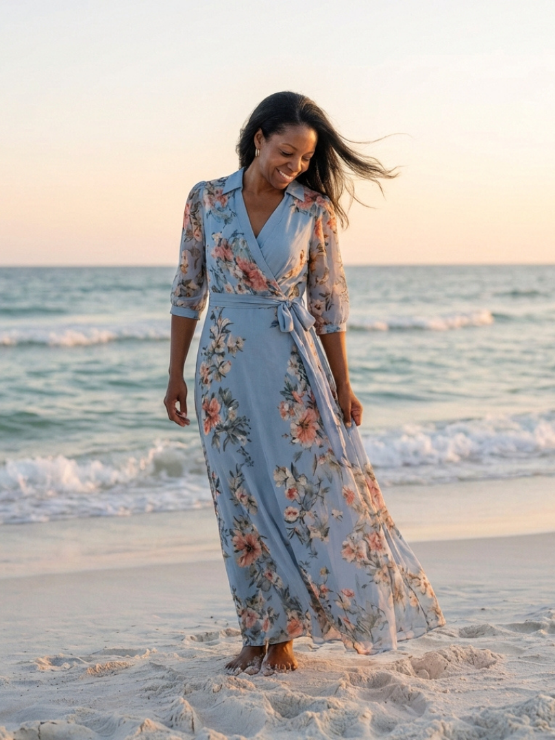 Elowen Floral V-Neck Maxi Dress