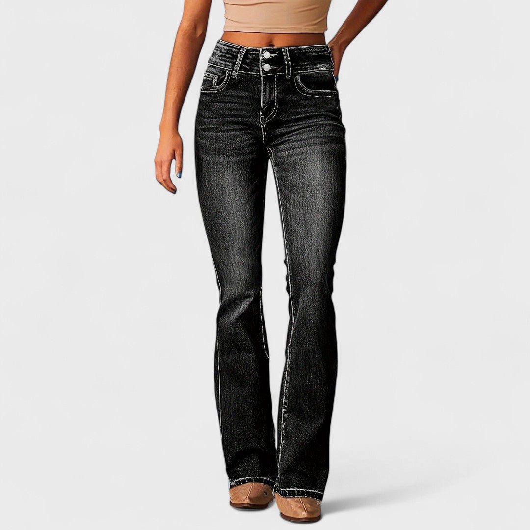 Vélin™ | Fashionable High-Waisted Wide-Leg Jeans