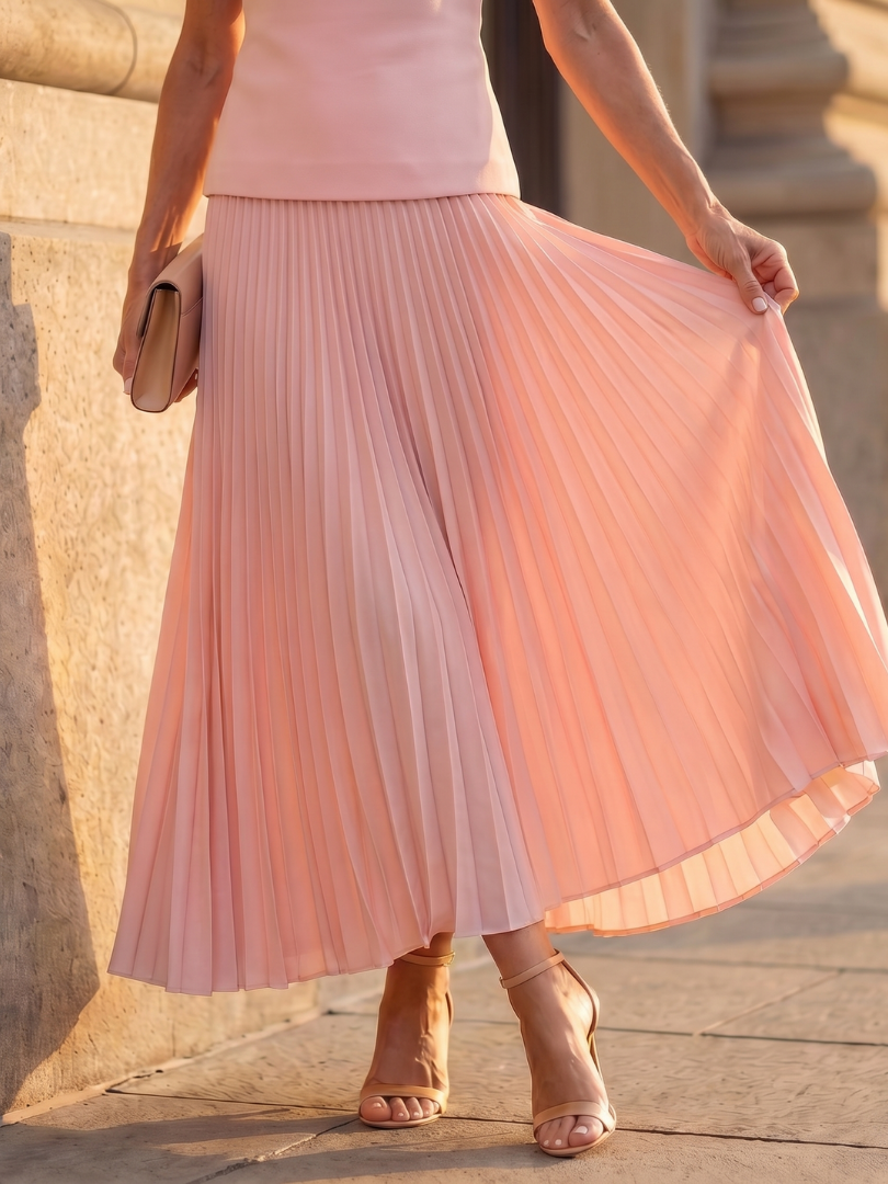 Rhodes | Elegant Pleated Skirt and Structured Bodice Ensemble