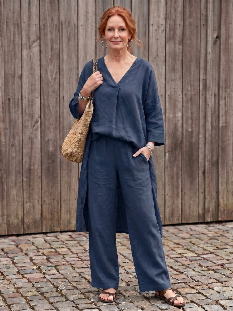 Onyx | Elegant Tunic and Wide Leg Pant Ensemble