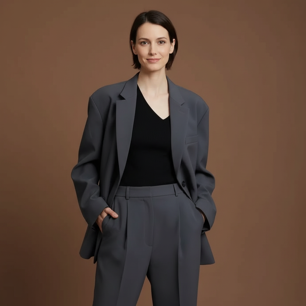 Vélin™ | Grey Oversized Blazer