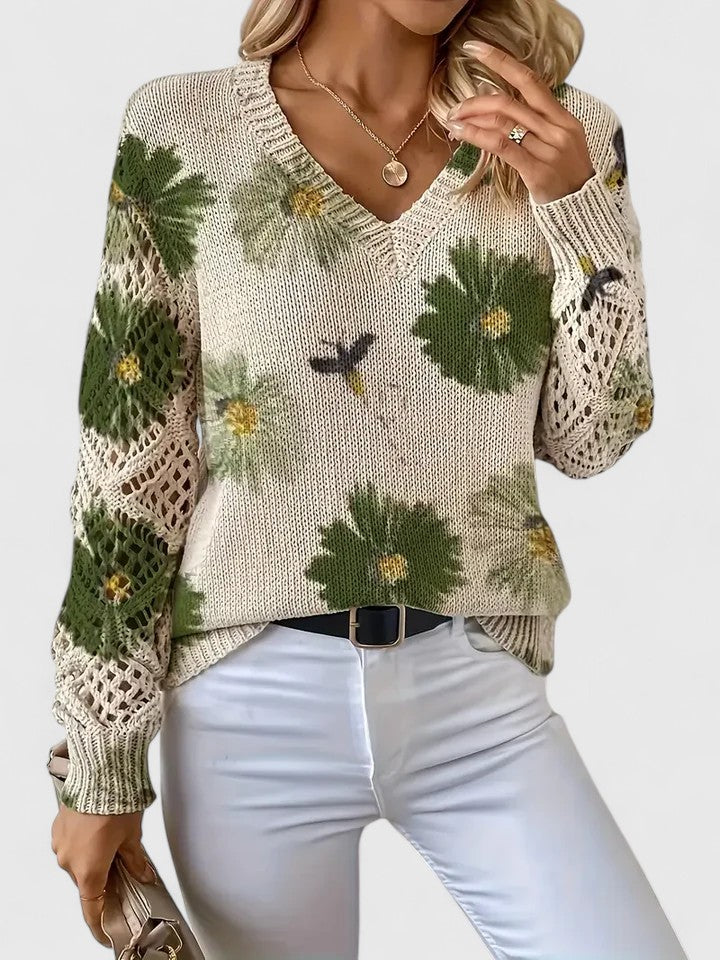 Annelies™ | Elegant Floral Pattern Sweater