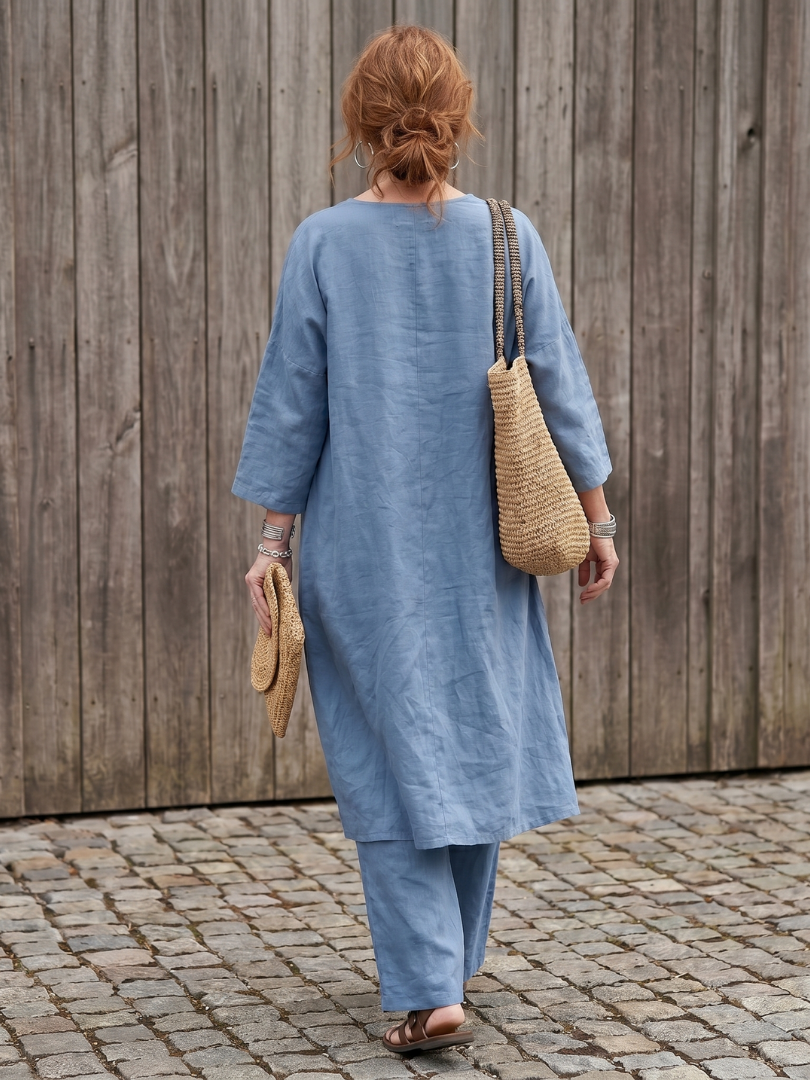 Onyx | Elegant Tunic and Wide Leg Pant Ensemble