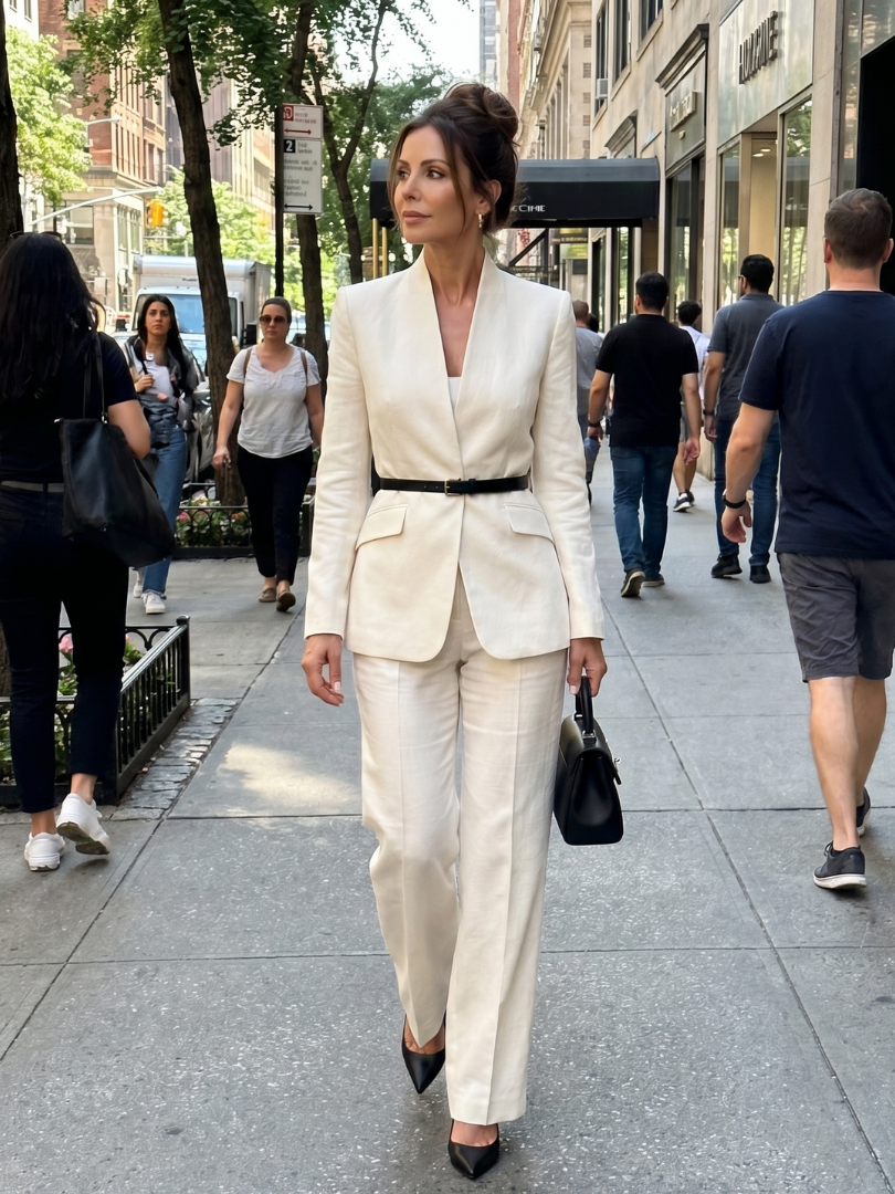 Delta | Elegant Tailored Suit with Structured Stand Collar