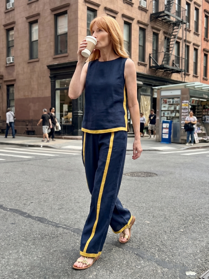 Inara | Elegant Sleeveless Top and Wide-Leg Pant Ensemble