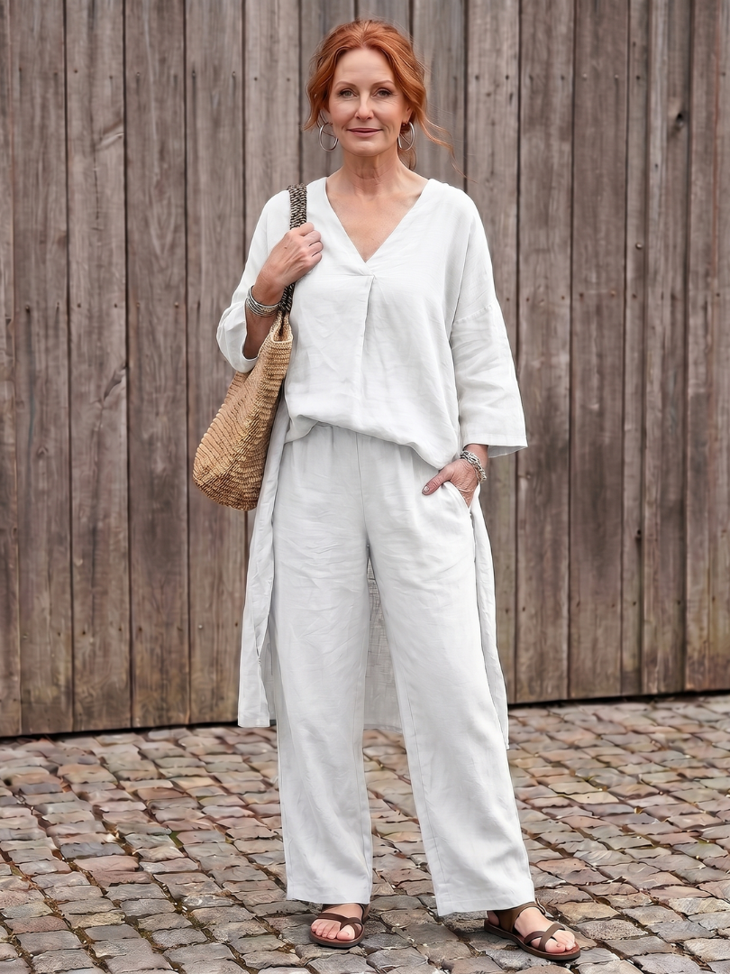 Onyx | Elegant Tunic and Wide Leg Pant Ensemble