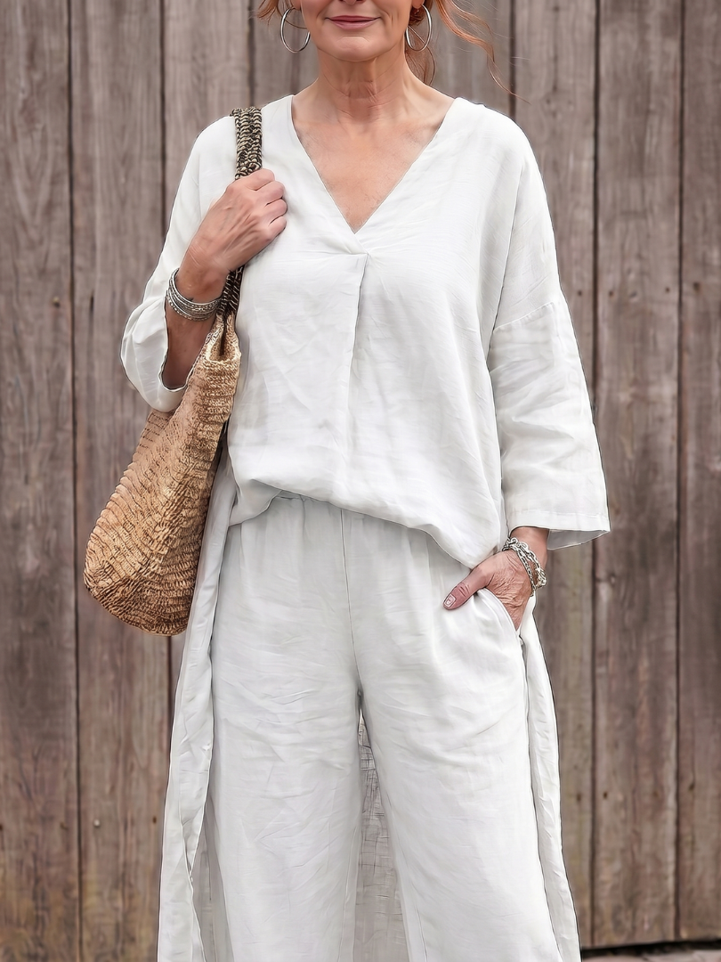 Onyx | Elegant Tunic and Wide Leg Pant Ensemble