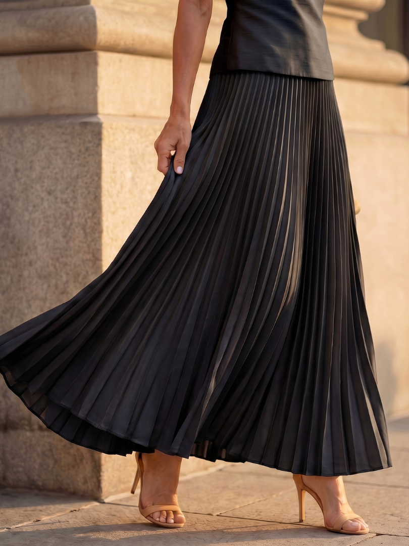 Rhodes | Elegant Pleated Skirt and Structured Bodice Ensemble