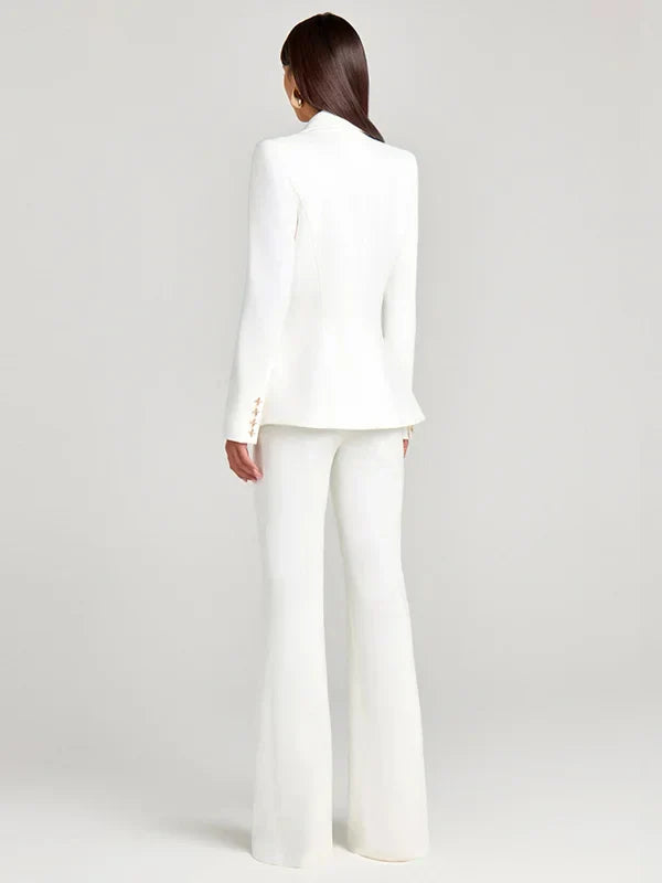 Vélin™ | White Single-Button Blazer