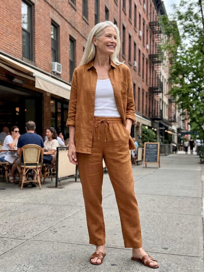 Noor | Elegant Long Sleeve Shirt and Tapered Pants Ensemble
