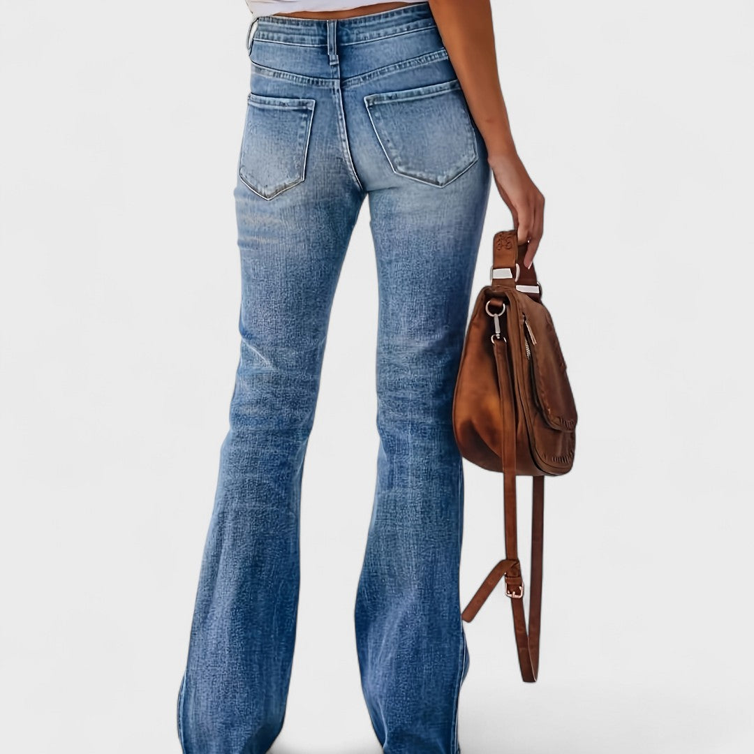 Vélin™ | Retro Stretch Flare Jeans – Versatile & Casual