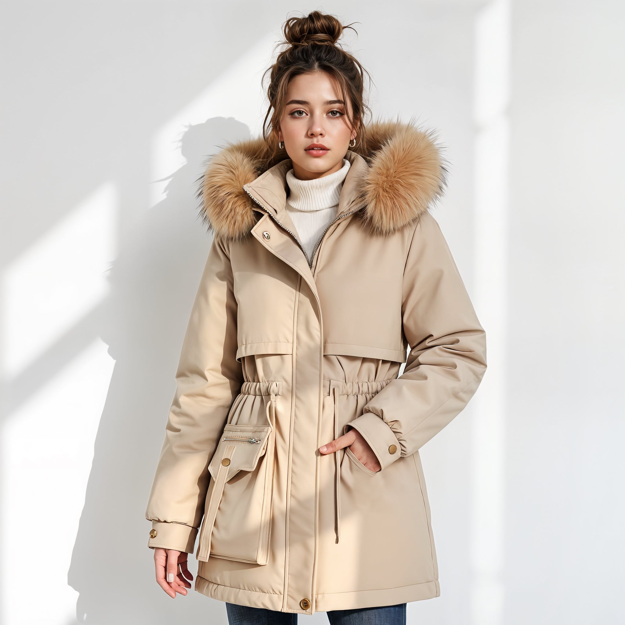 Faux Fur Hooded Parka