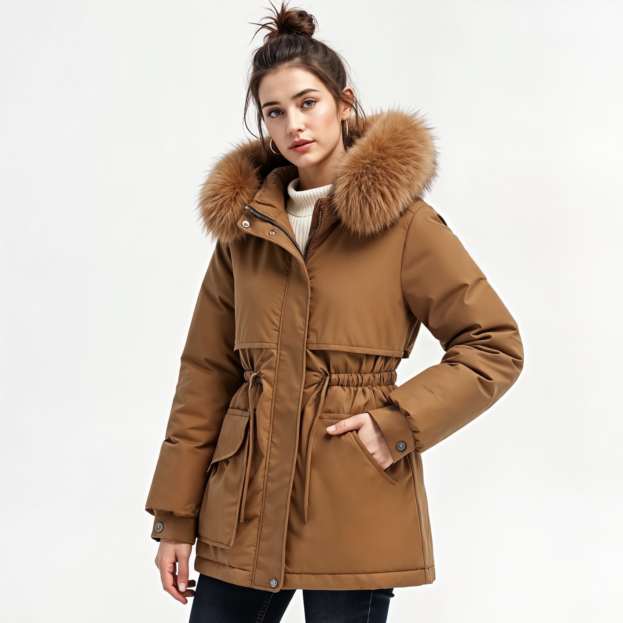 Faux Fur Hooded Parka