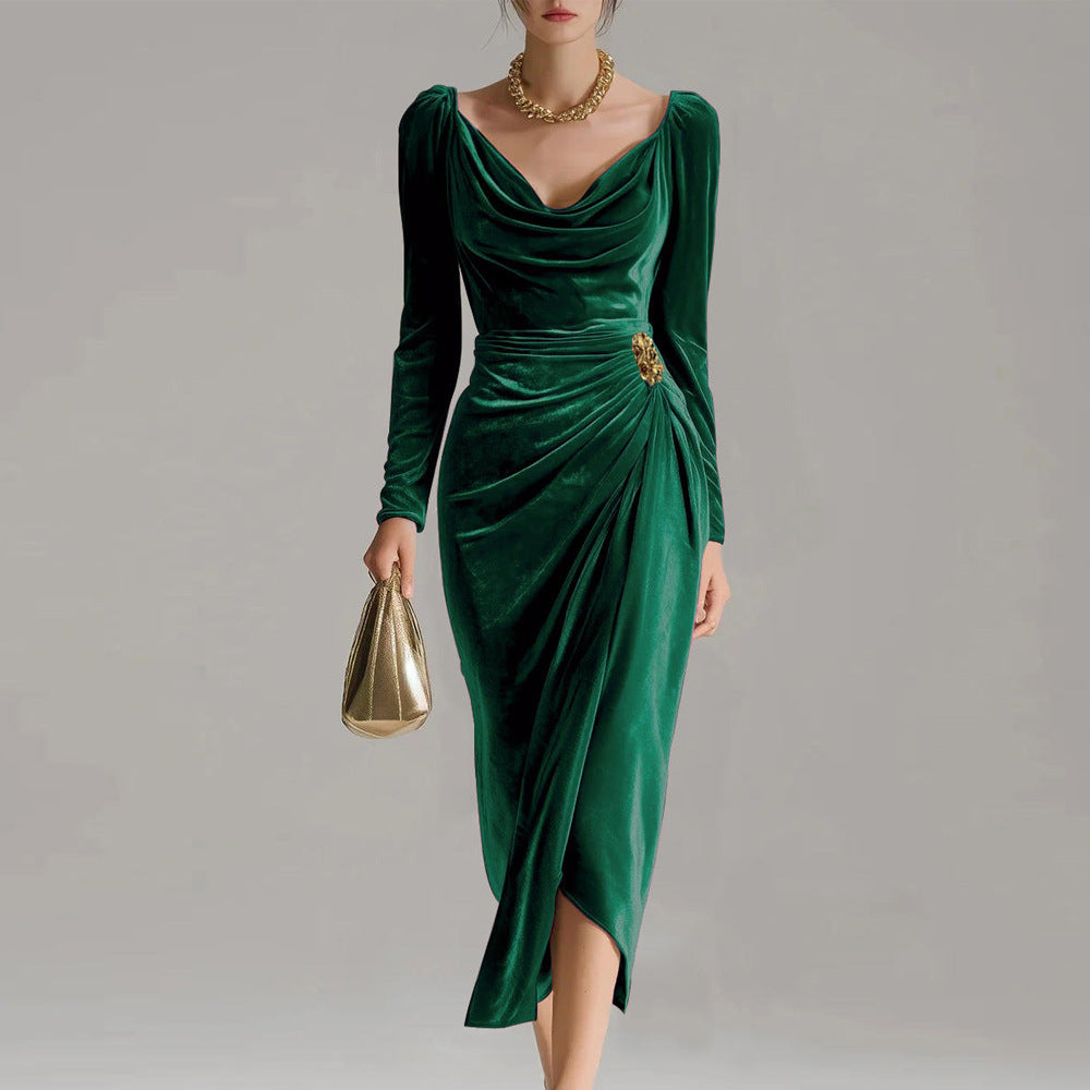 Vélin™ | Sylvana Velvet Midi Dress