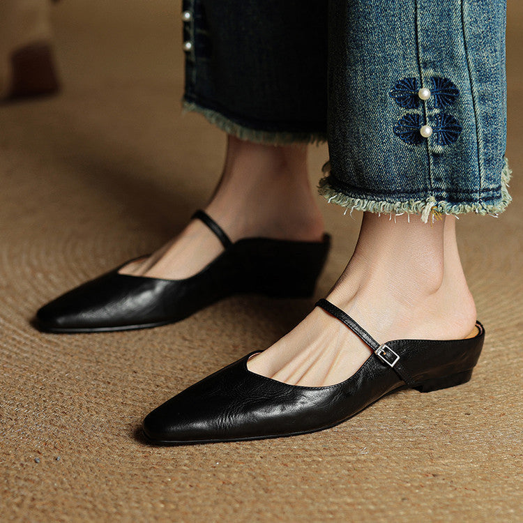 Eclipse Genuine Leather Mules